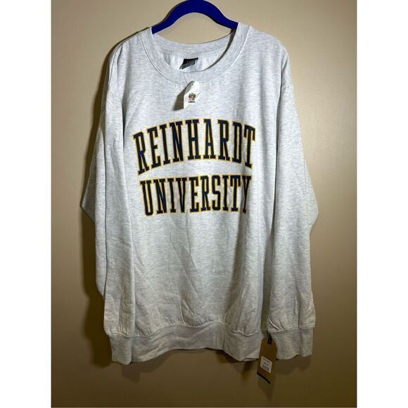 NEW Vintage‎ Y2K Reinhardt Unniversity NWT Fleece spell out cozy sweatshirt - Picture 1 of 5